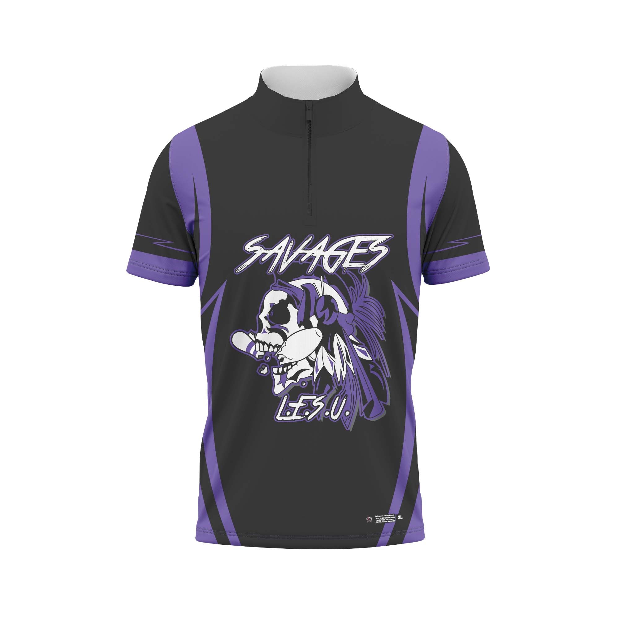 Spartanburg Savages Black Purple Jersey