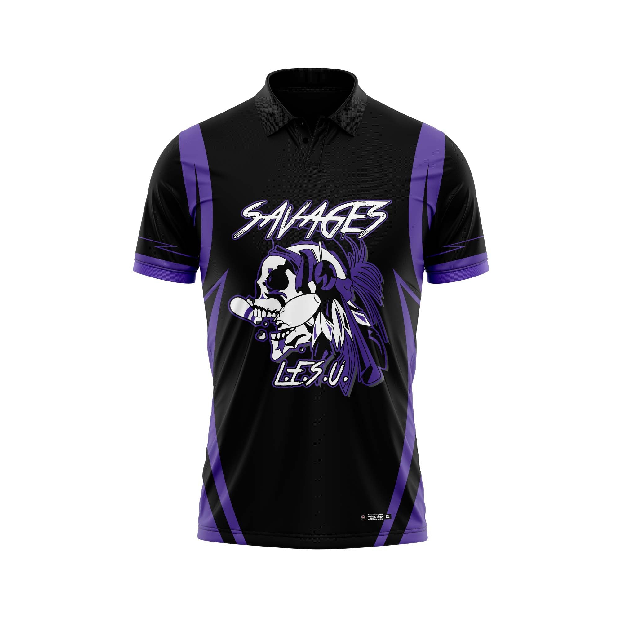 Spartanburg Savages Black Purple Jersey