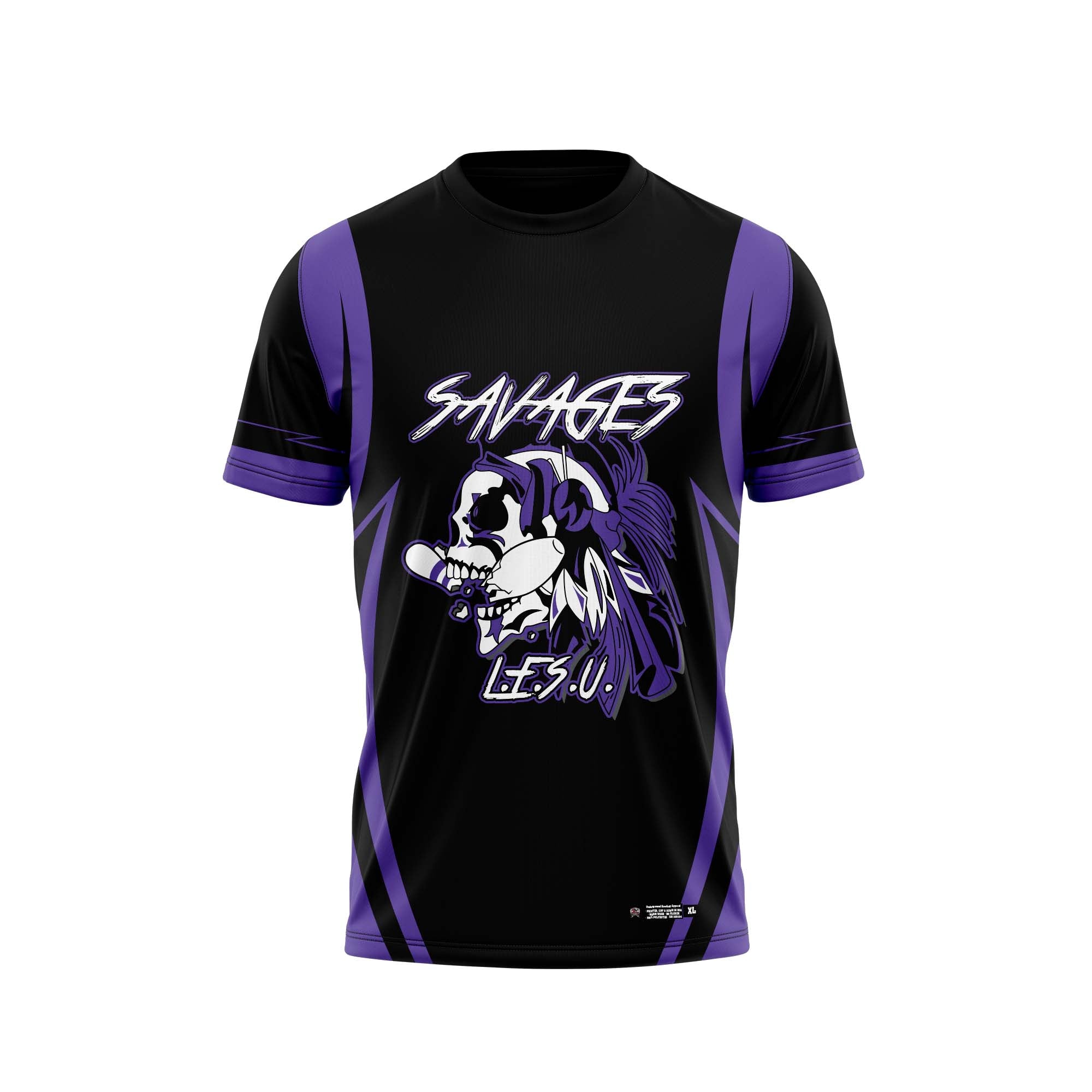 Spartanburg Savages Black Purple Jersey