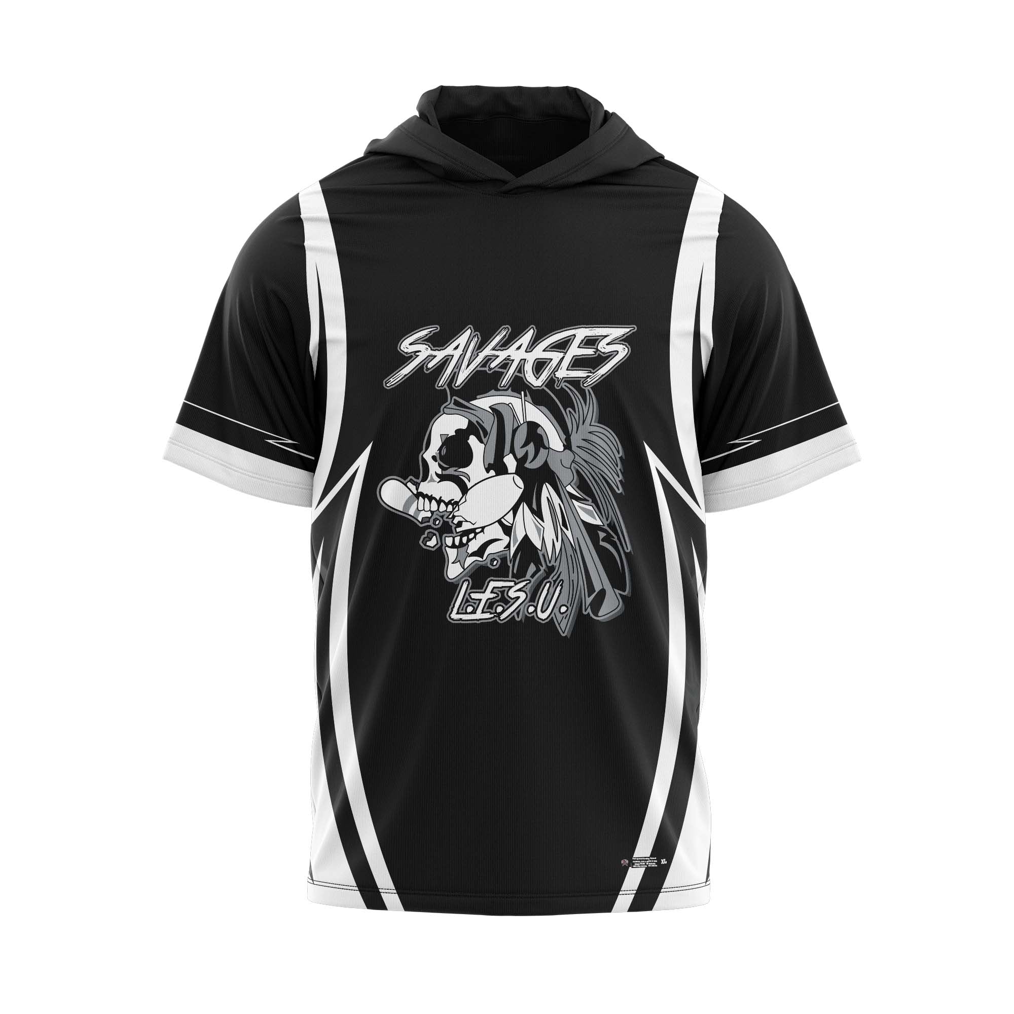 Spartanburg Savages Black and White Jersey