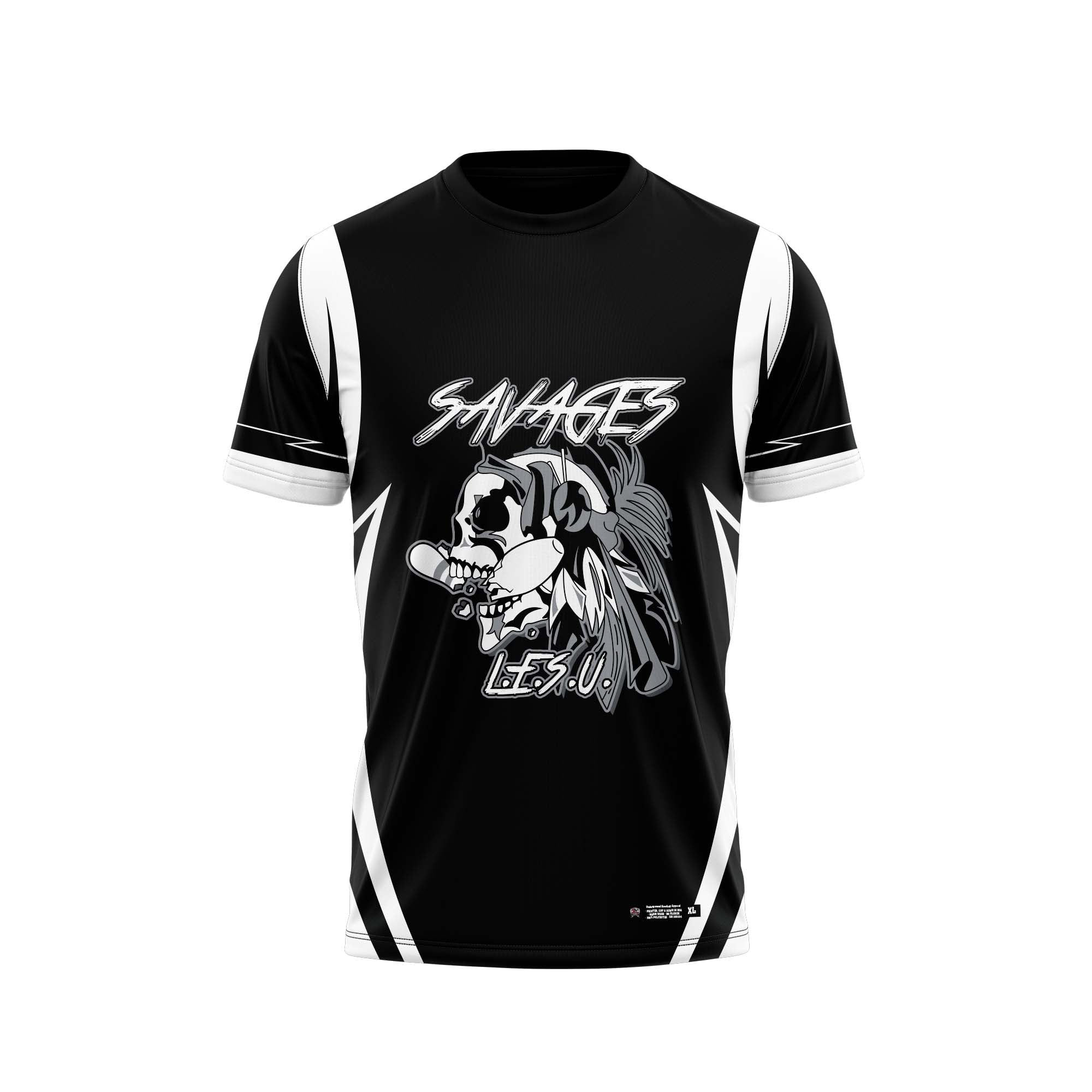 Spartanburg Savages Black and White Jersey