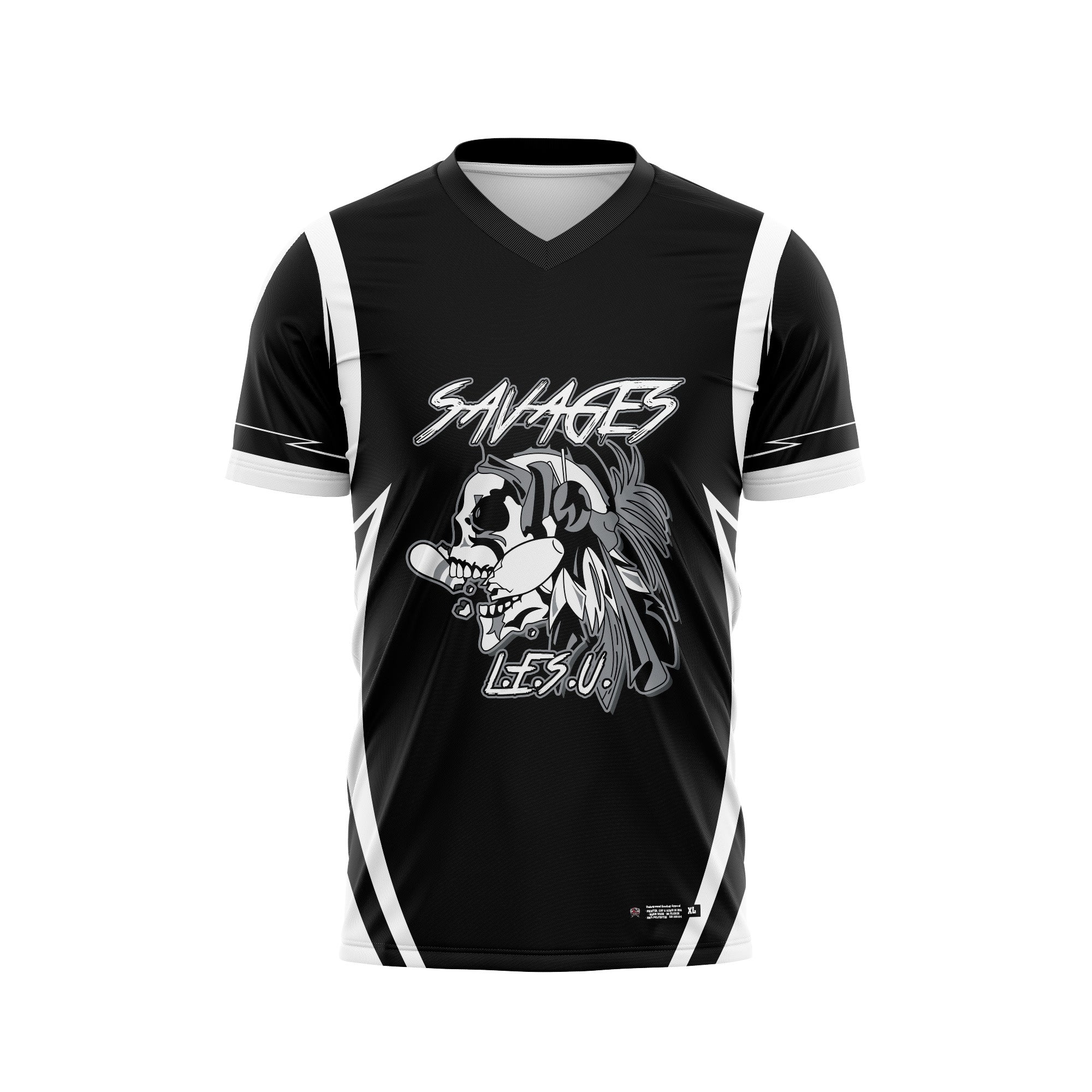 Spartanburg Savages Black and White Jersey