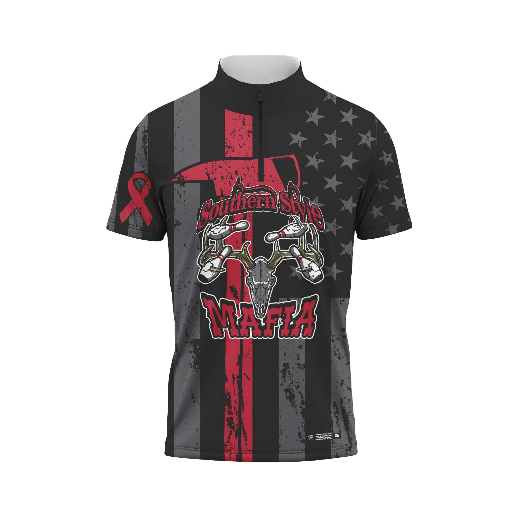 Southern Style Mafia Red Flag Red Text Jersey