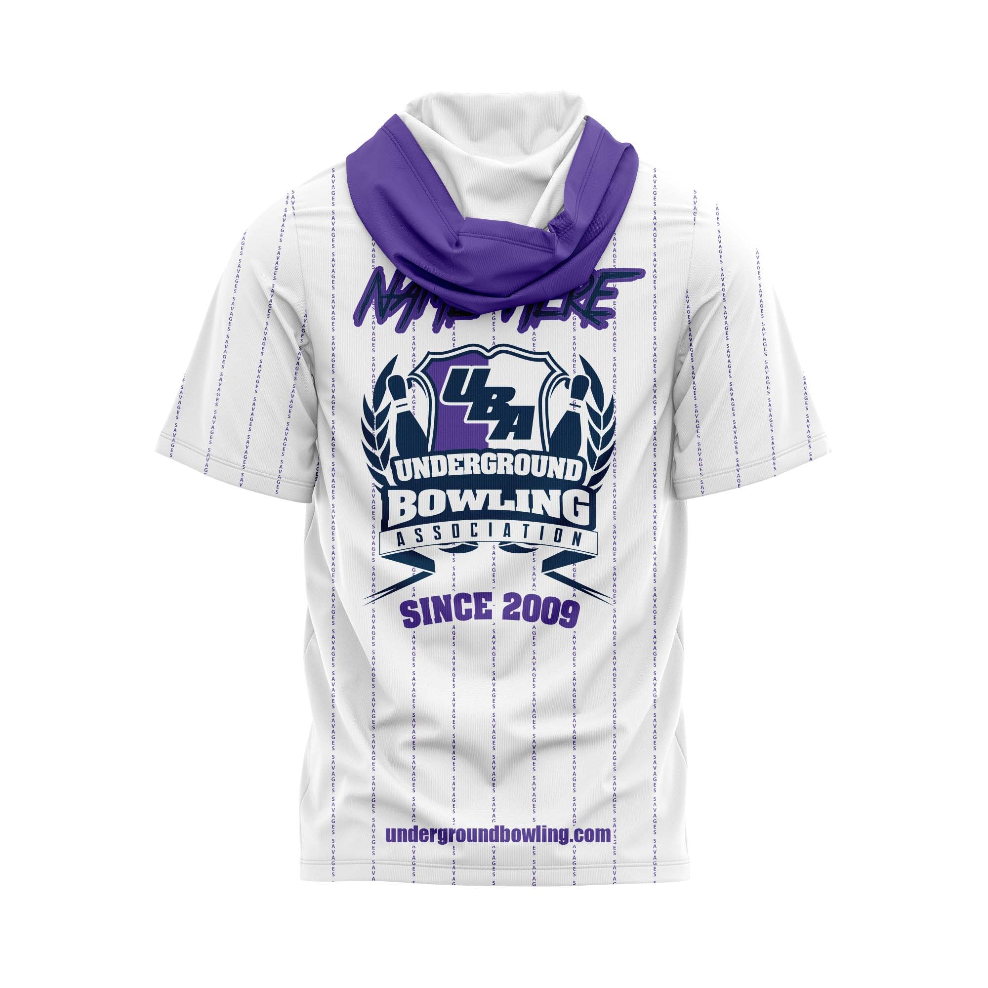 Spartanburg Savages Pinstripe Purple Jersey