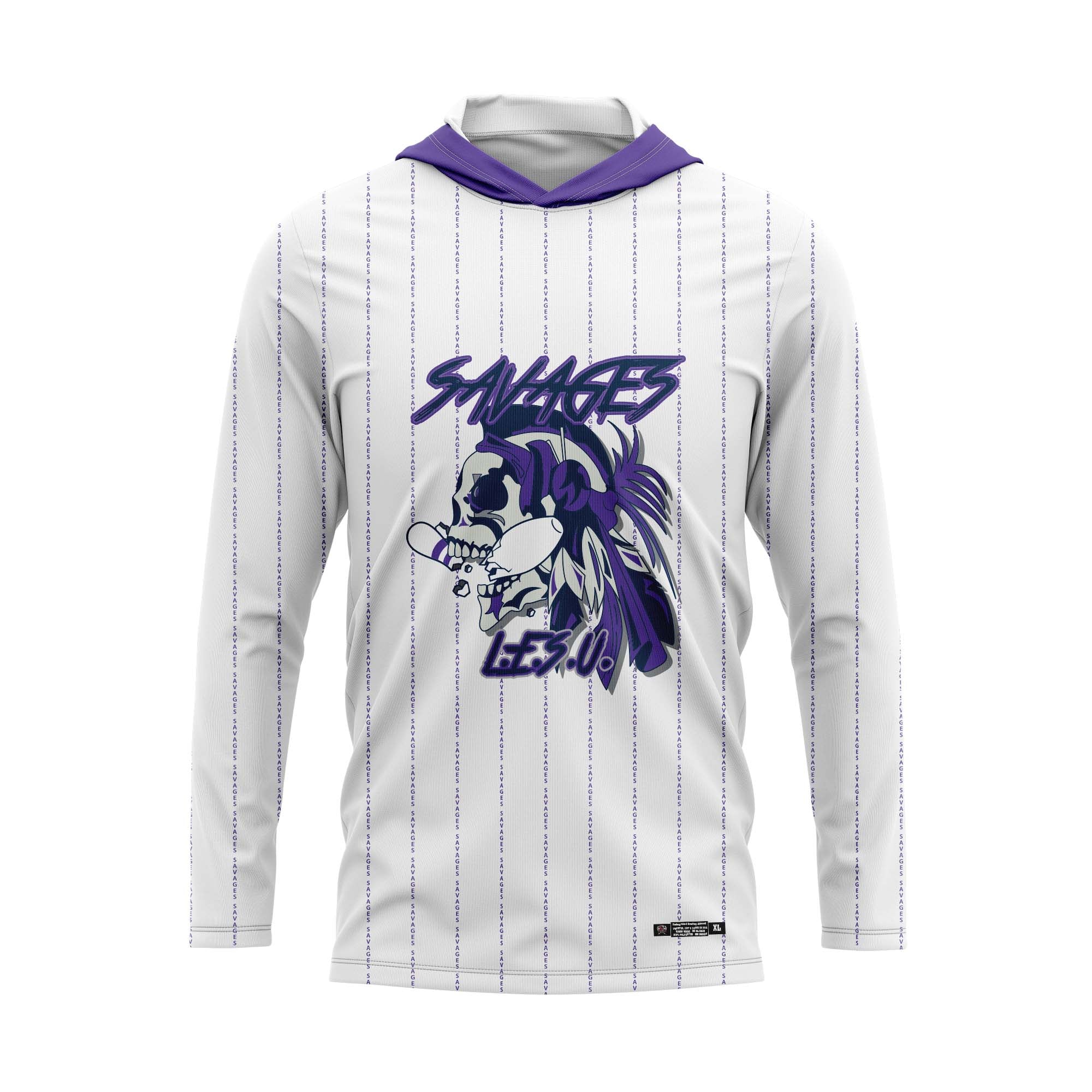 Spartanburg Savages Pinstripe Purple Jersey