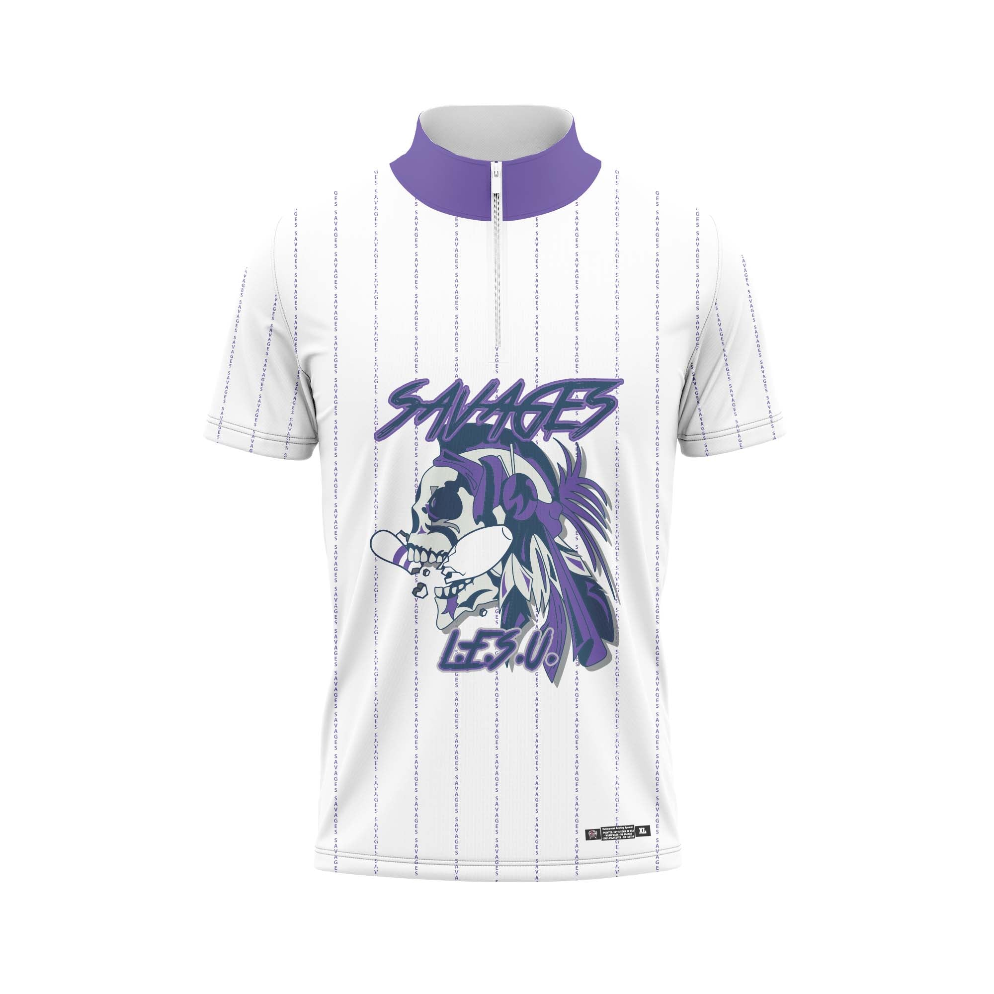 Spartanburg Savages Pinstripe Purple Jersey