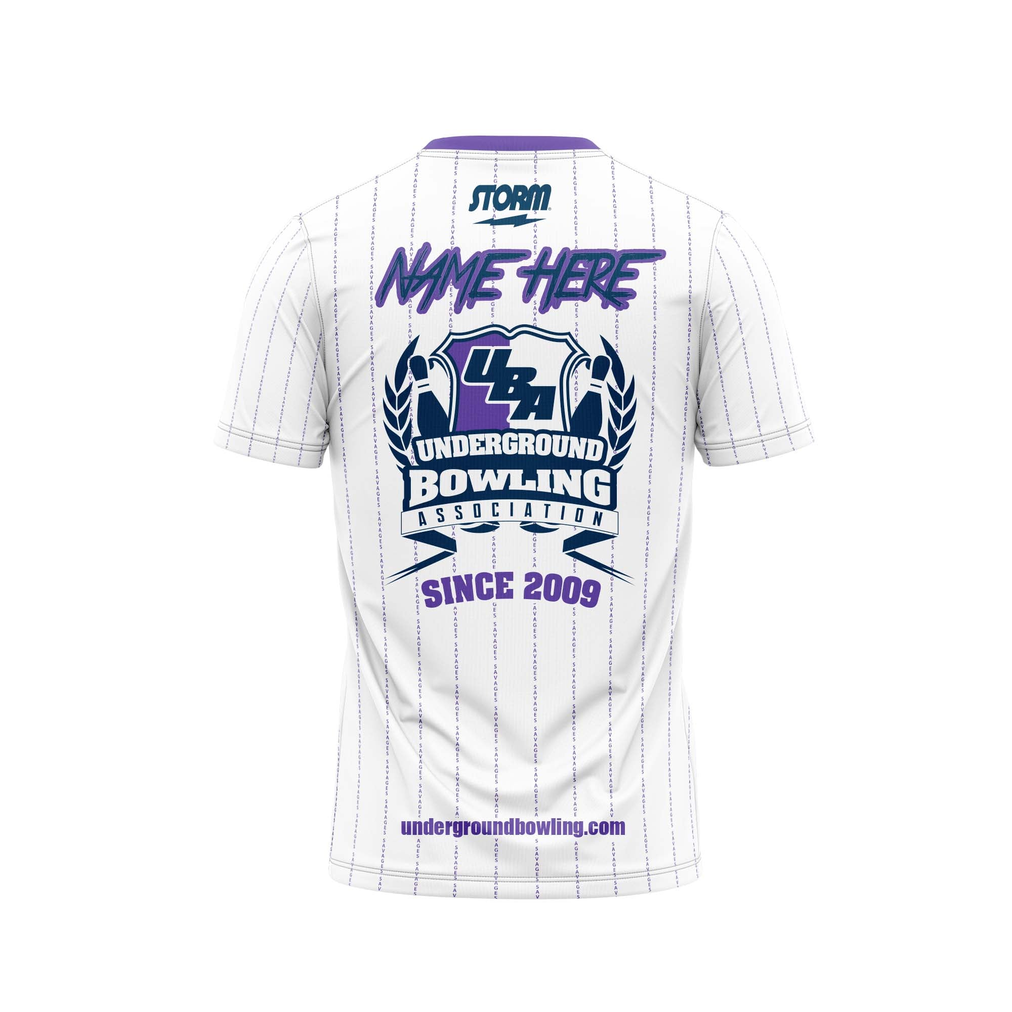 Spartanburg Savages Pinstripe Purple Jersey