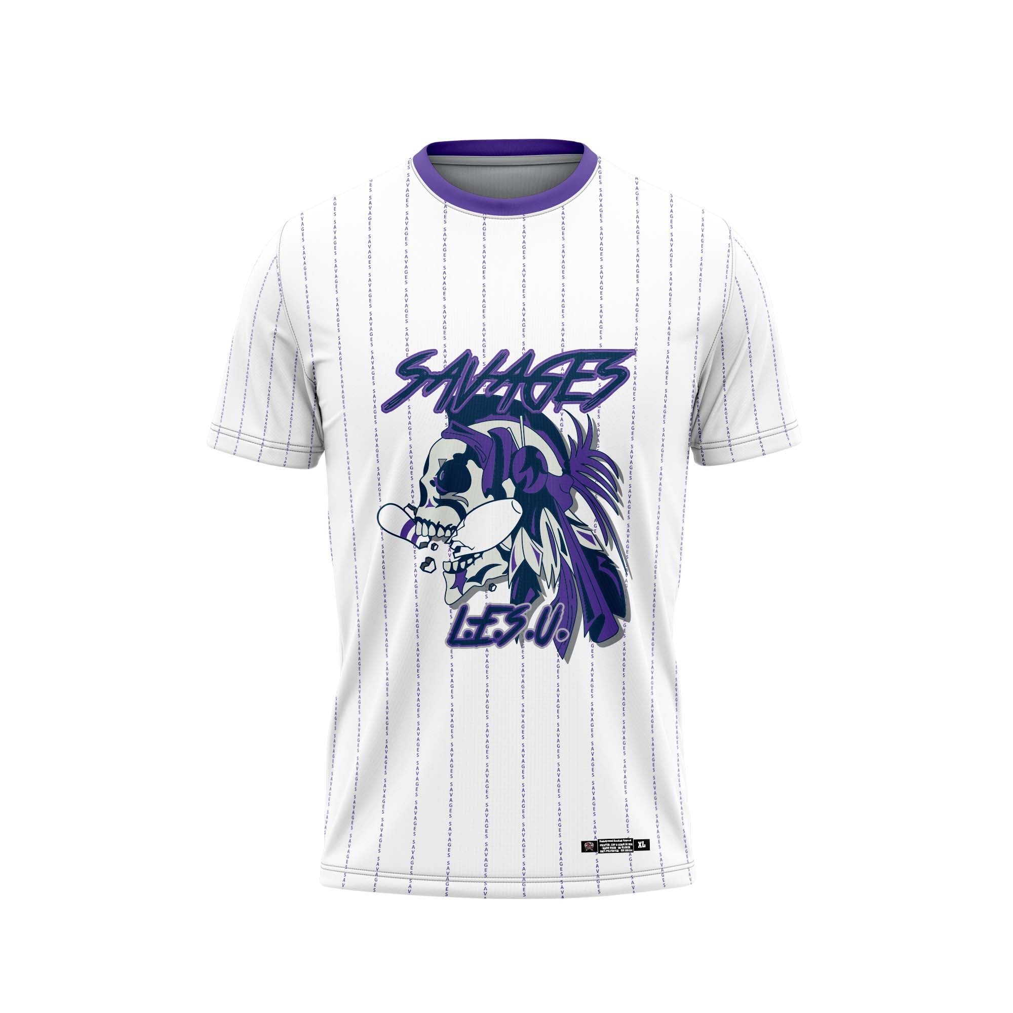 Spartanburg Savages Pinstripe Purple Jersey