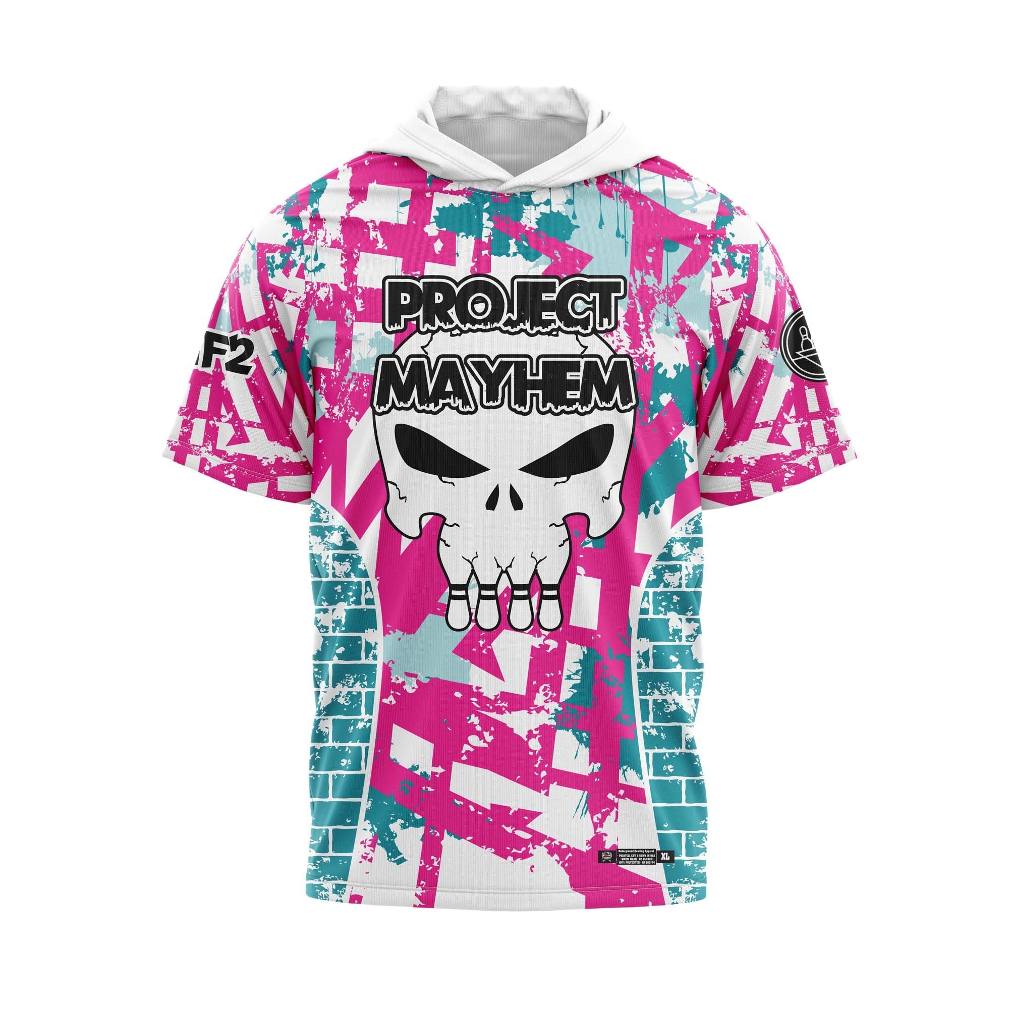 Project Mayhem White Aqua Pink Jersey