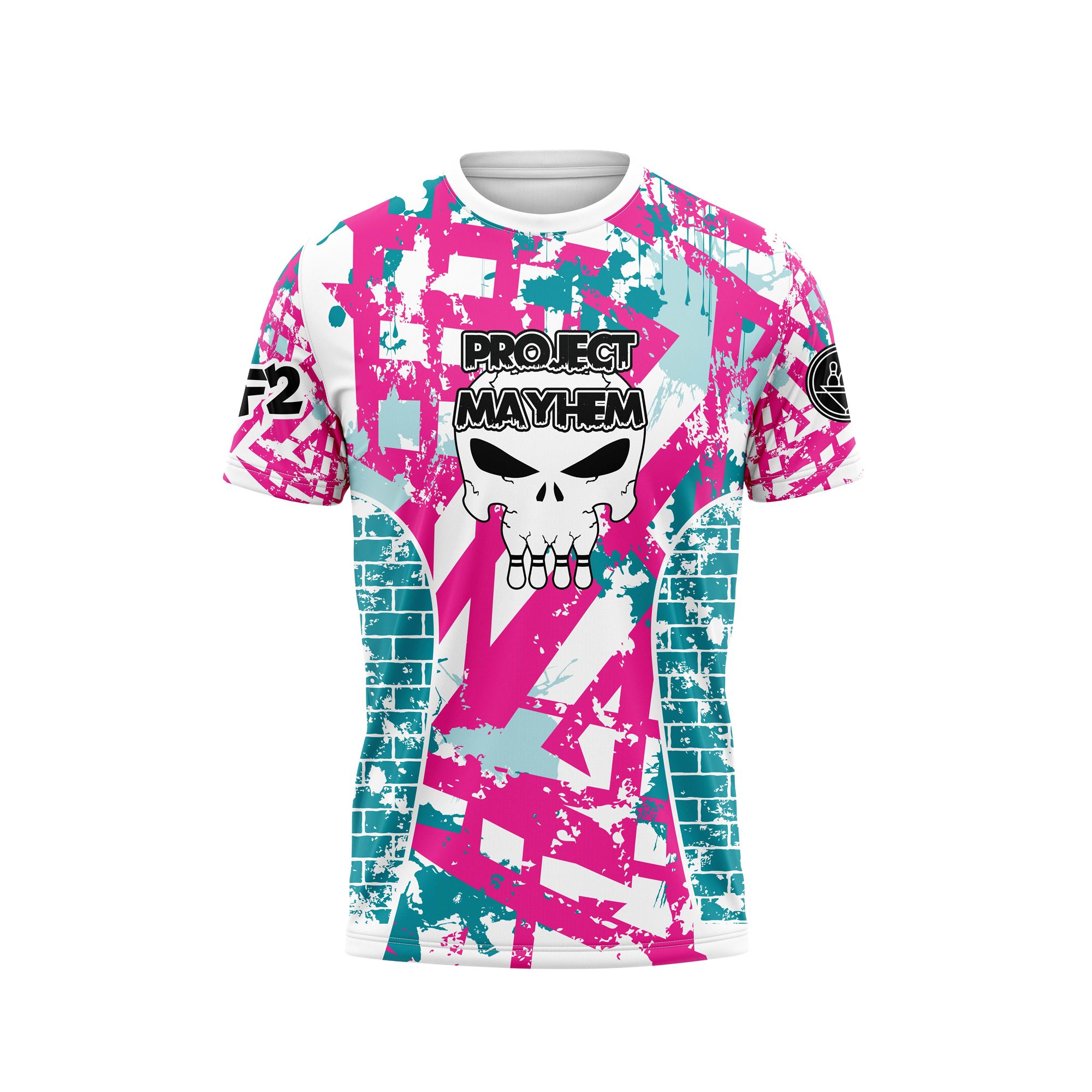 Project Mayhem White Aqua Pink Jersey