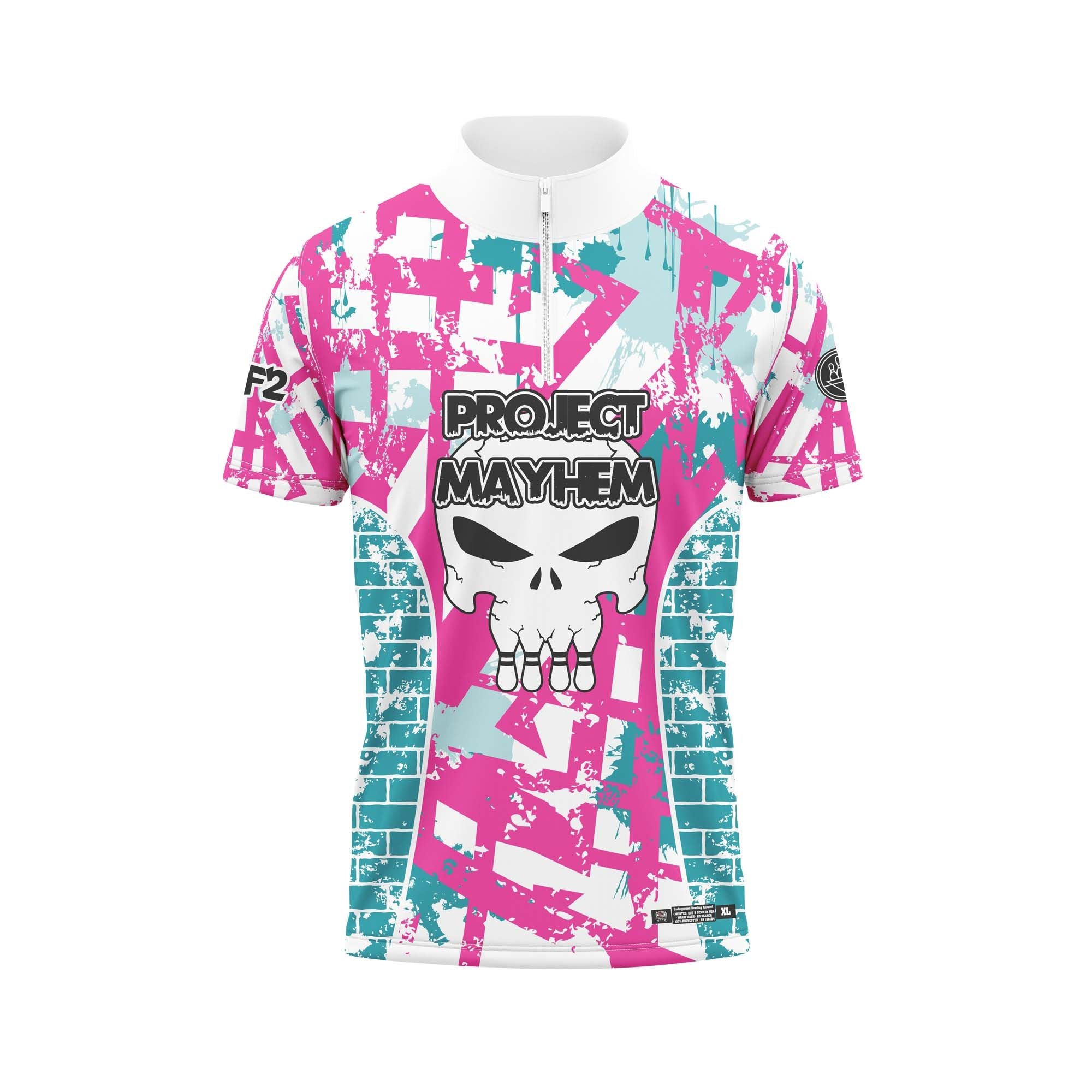 Project Mayhem White Aqua Pink Jersey